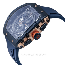 EXPEDITION E 6782 MC RURBU1 Blue Rosegold Rubber Strap