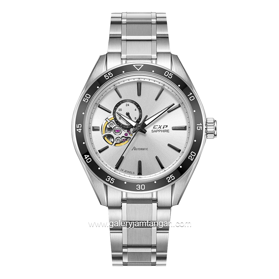Expedition E 6858 M Silver Dial White Automatic Stainless Steel Free Leather Strap
