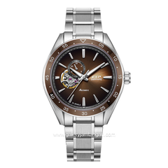 Expedition E 6858 MAB Silver Dial Brown Automatic Stainless Steel Free Leather Strap