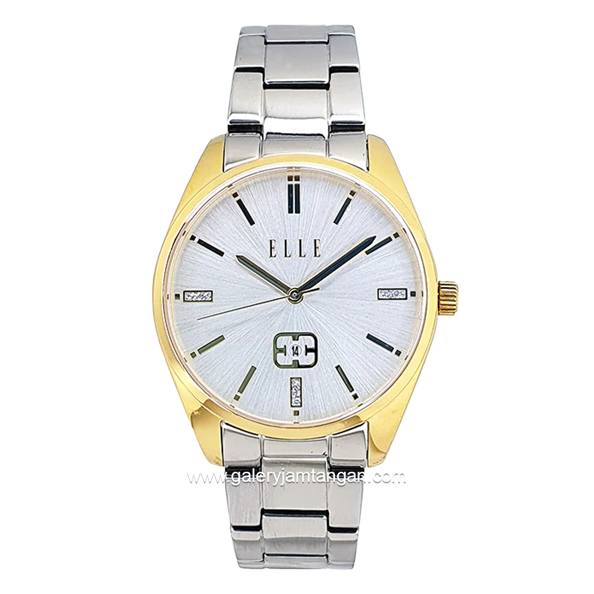 ELLE EL001-1G02B02 Silver Gold Dial White Stainless Steel Strap
