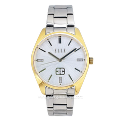 ELLE EL001-1G02B02 Silver Gold Dial White Stainless Steel Strap