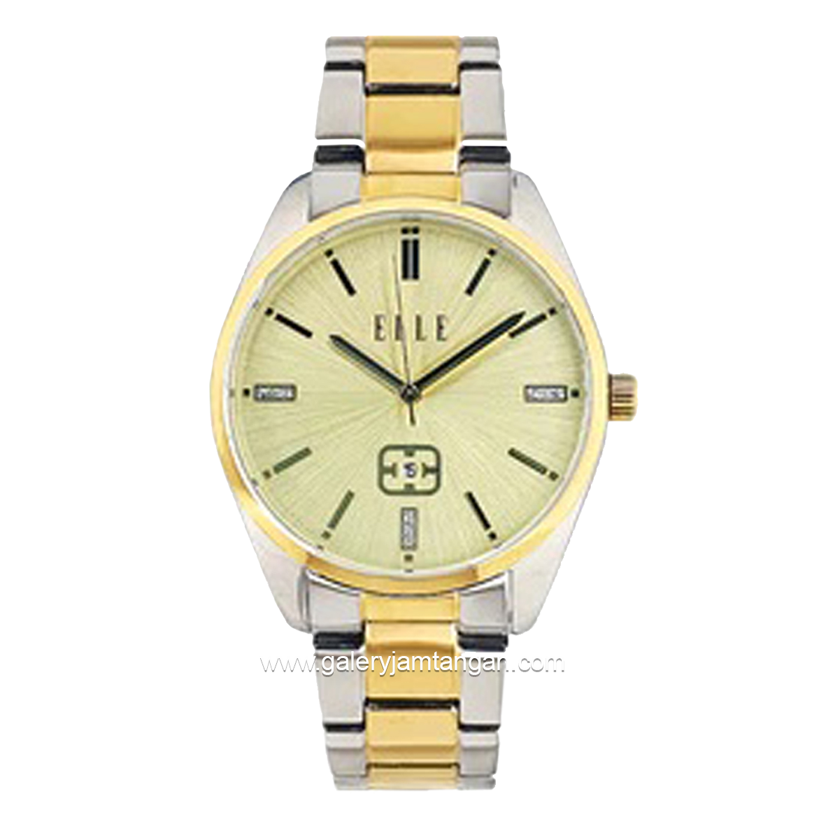 ELLE EL001-1G10B16 Silver Gold Dial White Stainless Steel Strap