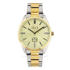 ELLE EL001-1G10B16 Silver Gold Dial White Stainless Steel Strap