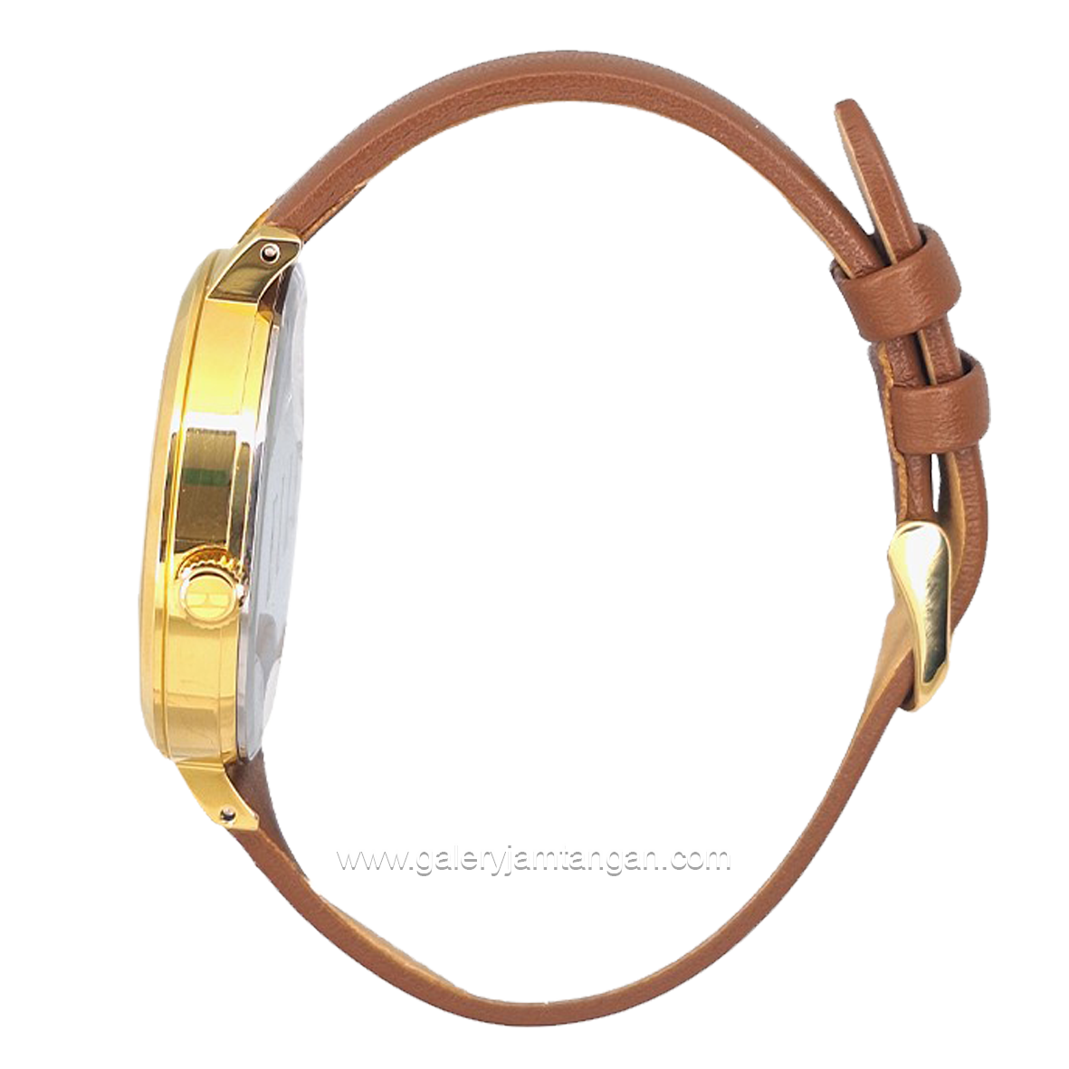 ELLE EL002-1G02L05 Brown Dial White Leather Strap