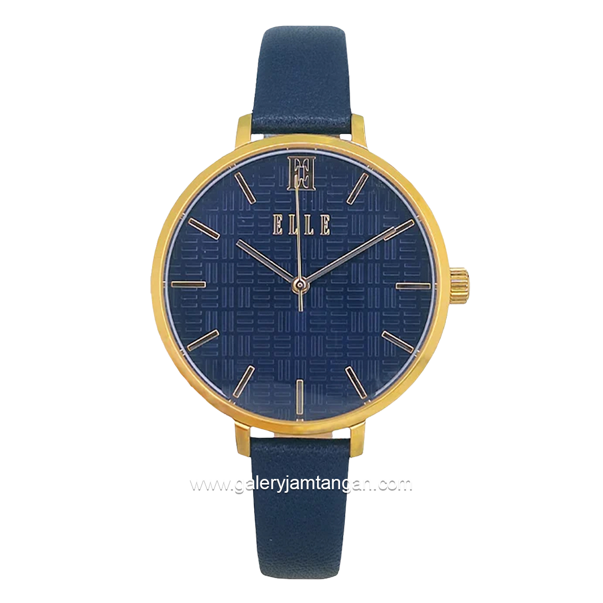ELLE EL002-1G04L04 Blue Gold Leather Strap