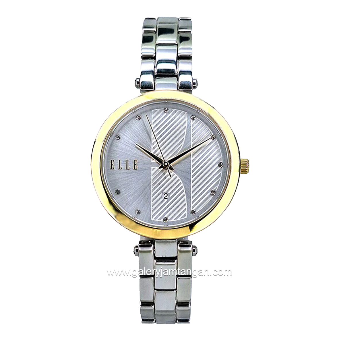 ELLE EL004-1G02B02 Silver Gold Dial White Stainless Steel