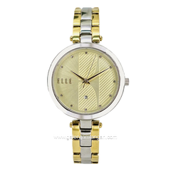 ELLE EL004-1S10B16 Silver Gold Stainless Steel Strap
