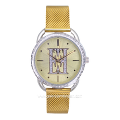 ELLE EL005-1G10M10 Gold Silver Dial Gold Shandrop Strap