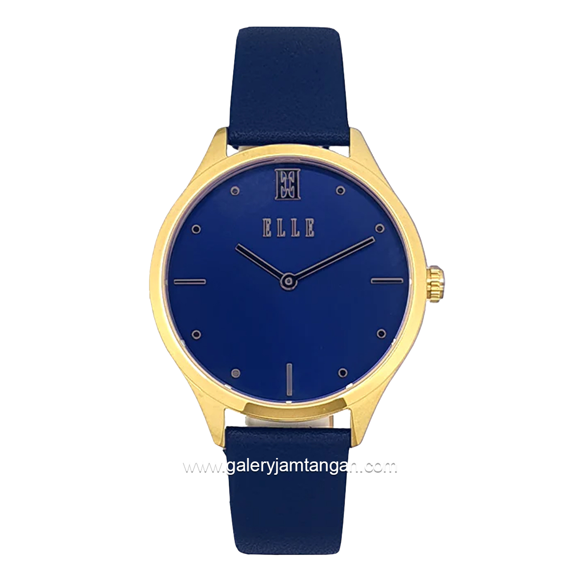 ELLE EL007-1G04L04 Blue Gold Leather Strap