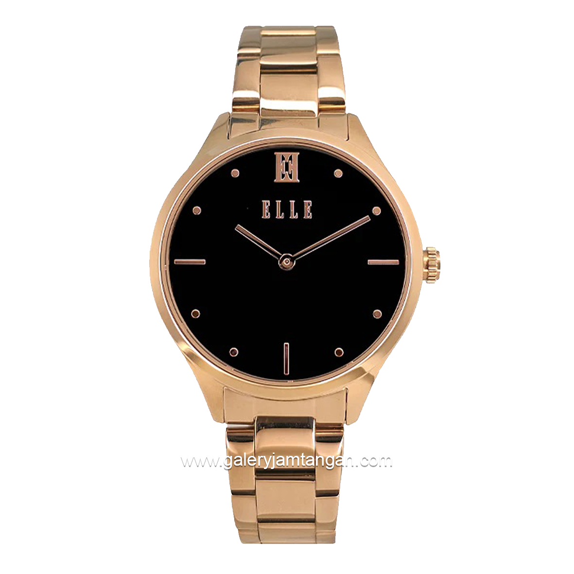ELLE EL007-1RG03B12 Rosegold Dial Black Stainless Steel Strap