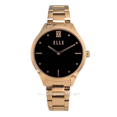 ELLE EL007-1RG03B12 Rosegold Dial Black Stainless Steel Strap