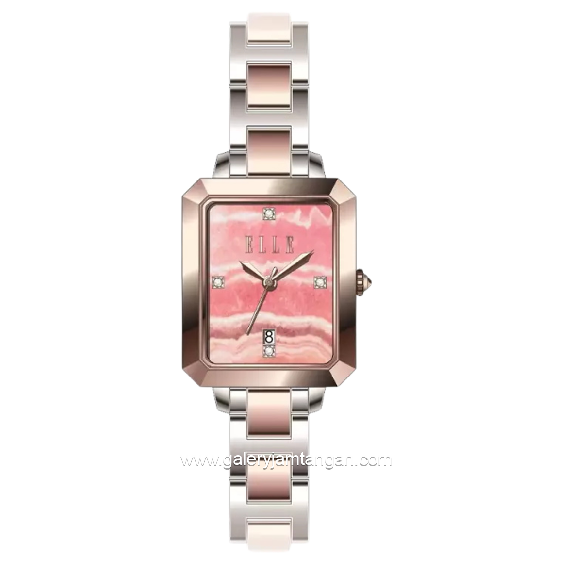 ELLE EL010-3SRG11B18 Silver Pink Stainless Steel
