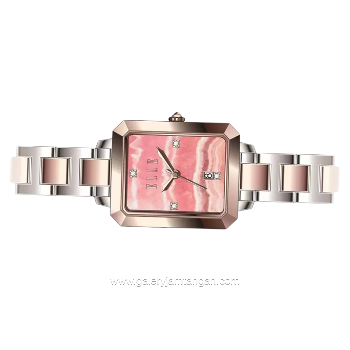 ELLE EL010-3SRG11B18 Silver Pink Stainless Steel