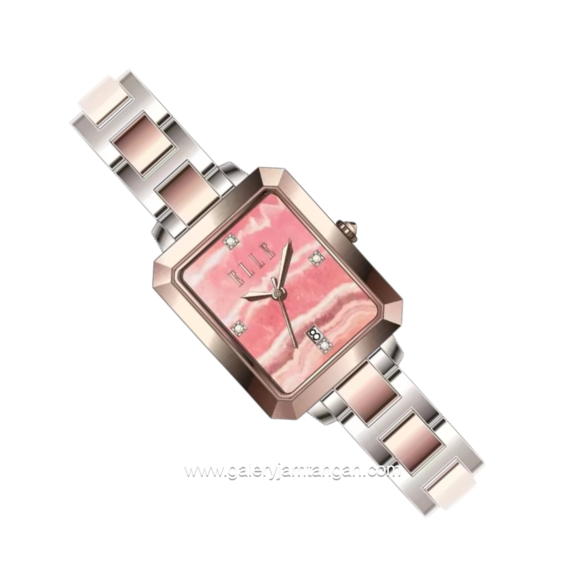 ELLE EL010-3SRG11B18 Silver Pink Stainless Steel