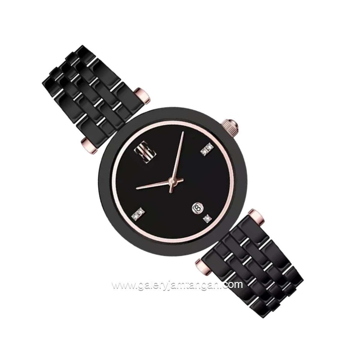 ELLE EL011-3CE03C03 Black Ceramic Strap