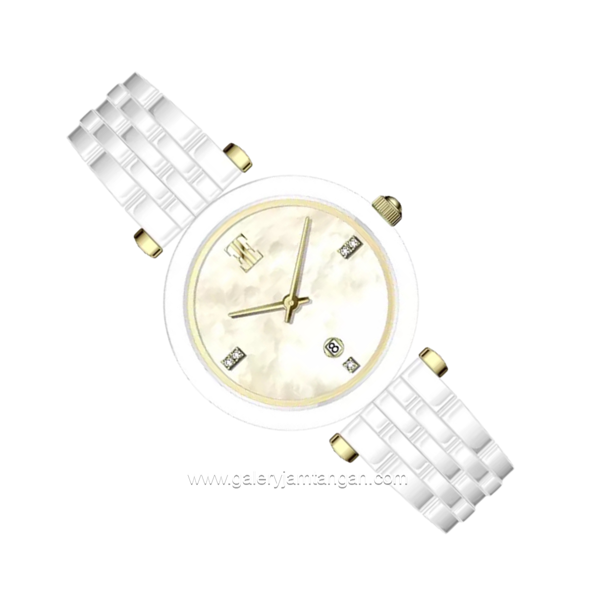 ELLE EL011-3CE10C01 White Ceramic Strap