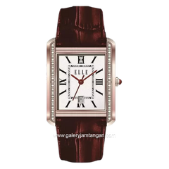 ELLE EL021-3RG01-L08 Maroon Leather Strap