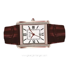 ELLE EL021-3RG01-L08 Maroon Leather Strap