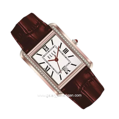 ELLE EL021-3RG01-L08 Maroon Leather Strap