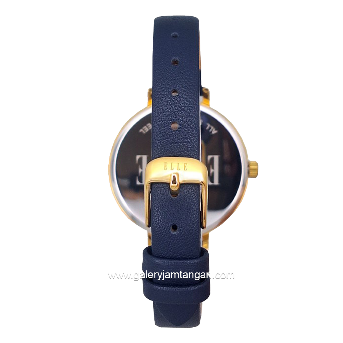 ELLE EL002-1G04L04 Blue Gold Leather Strap