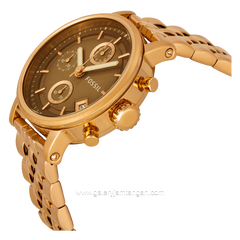 FOSSIL ES3494 Boyfriend Chronograph Brown Dial Rose Gold Stainless Steel Strap