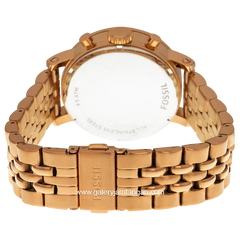 FOSSIL ES3494 Boyfriend Chronograph Brown Dial Rose Gold Stainless Steel Strap