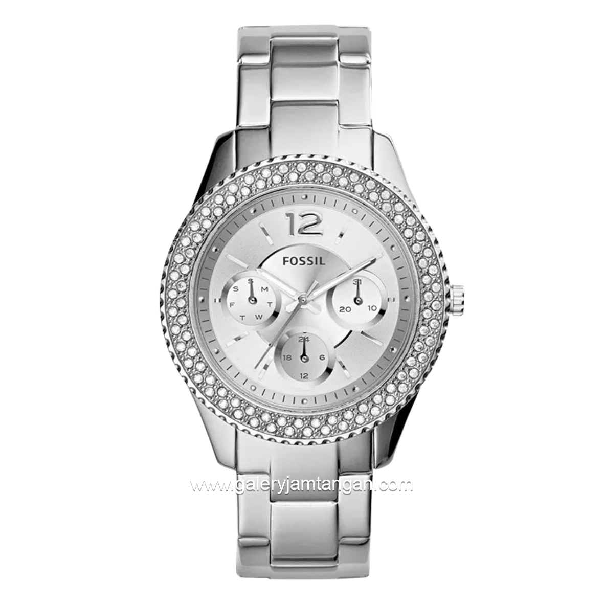 FOSSIL STELLA ES3588 Chronograph Full Silver Stainless Steel