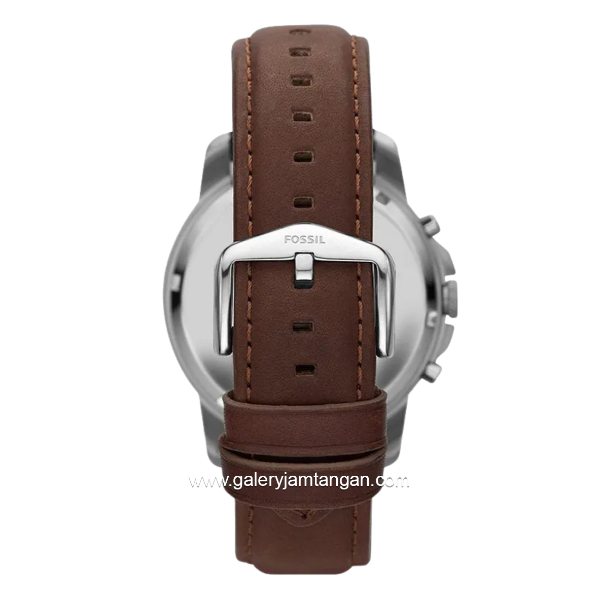 FOSSIL FS4813 Brown Silver Leather Strap