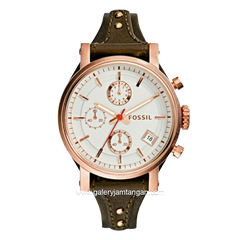 FOSSIL ES3616 Original Boyfriend Chronograph Raisin Leather Strap