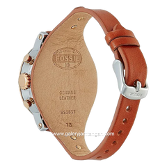 FOSSIL ES3837 Ladies Original Boyfriend Chronograph Silver Dial Brown Leather Strap
