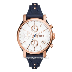 FOSSIL ES3838 Boyfriend Chronograph Blue Leather Strap