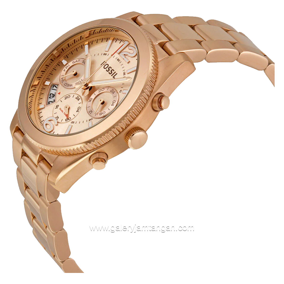 FOSSIL ES3885 Ladies Perfect Boyfriend Multfunction Gold Dial Gold Stainless Steel Strap