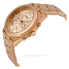 FOSSIL ES3885 Ladies Perfect Boyfriend Multfunction Gold Dial Gold Stainless Steel Strap