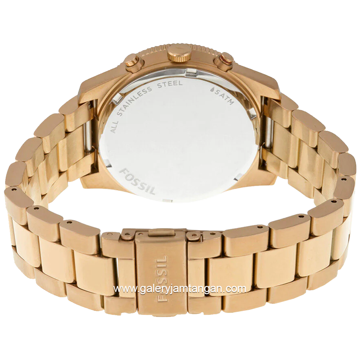 FOSSIL ES3885 Ladies Perfect Boyfriend Multfunction Gold Dial Gold Stainless Steel Strap