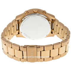 FOSSIL ES3885 Ladies Perfect Boyfriend Multfunction Gold Dial Gold Stainless Steel Strap