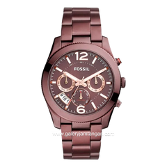 FOSSIL ES4110 Ladies Perfect Boyfriend Wine Dial Stainless Steel Strap