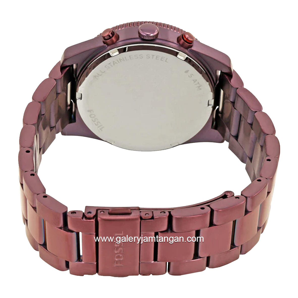 FOSSIL ES4110 Ladies Perfect Boyfriend Wine Dial Stainless Steel Strap