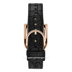 FOSSIL ES5263 DIAMOND Black Rosegold Leather Strap