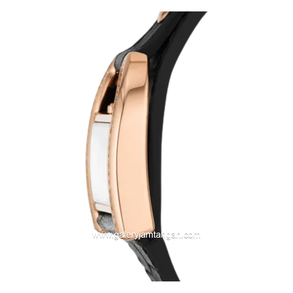 FOSSIL ES5263 DIAMOND Black Rosegold Leather Strap