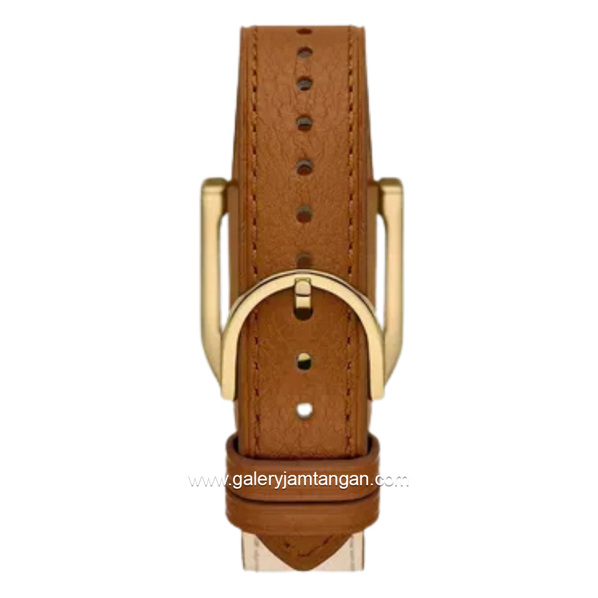 FOSSIL Harwell ES5346 Brown Beige Case Gold Leather Strap