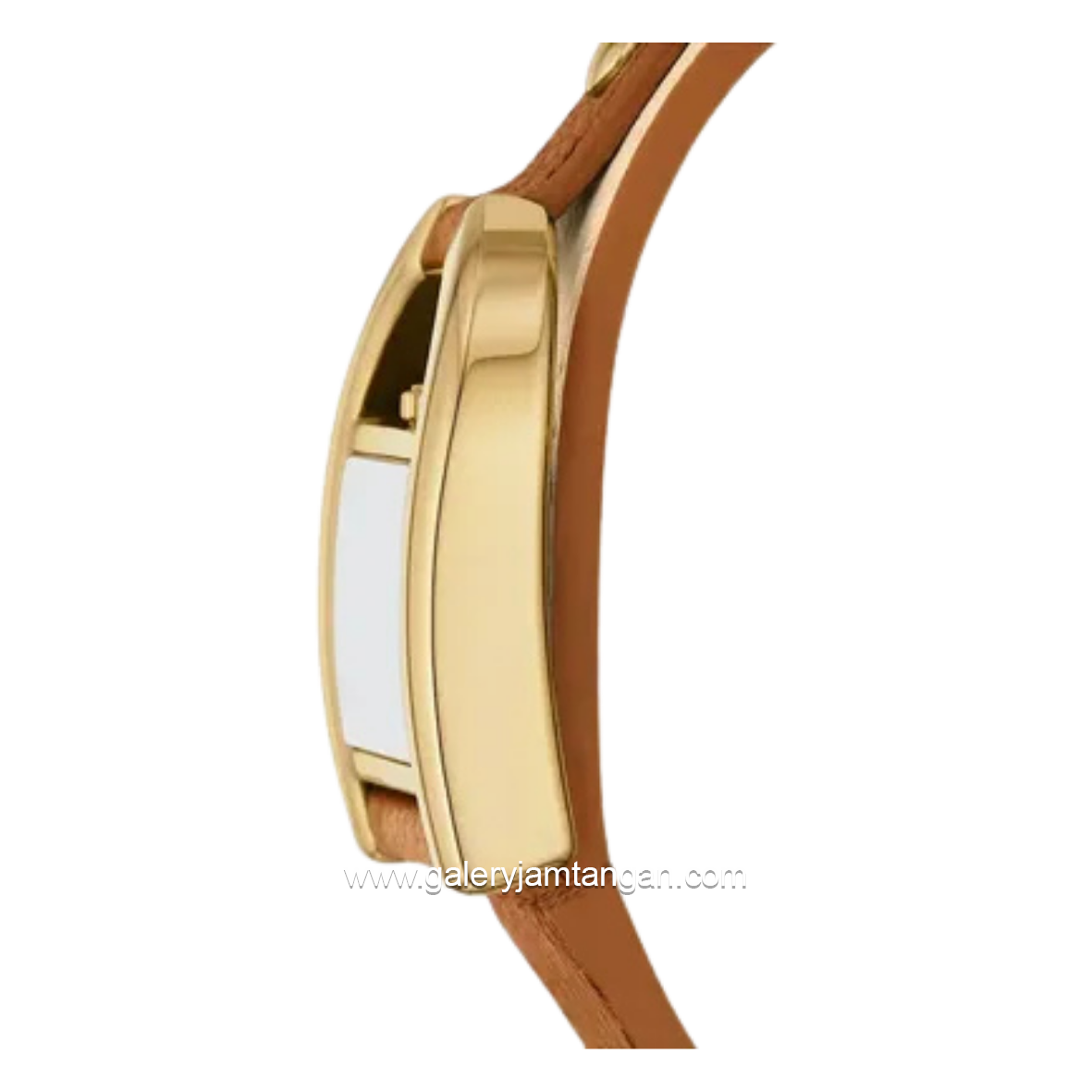 FOSSIL Harwell ES5346 Brown Beige Case Gold Leather Strap