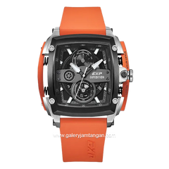 Expedition E 3008 G Chronograph Orange Dial Black Rubber Strap