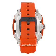 Expedition E 3008 G Chronograph Orange Dial Black Rubber Strap