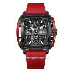 Expedition E 3008 G Chronograph Red Dial Black Rubber Strap