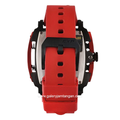 Expedition E 3008 G Chronograph Red Dial Black Rubber Strap