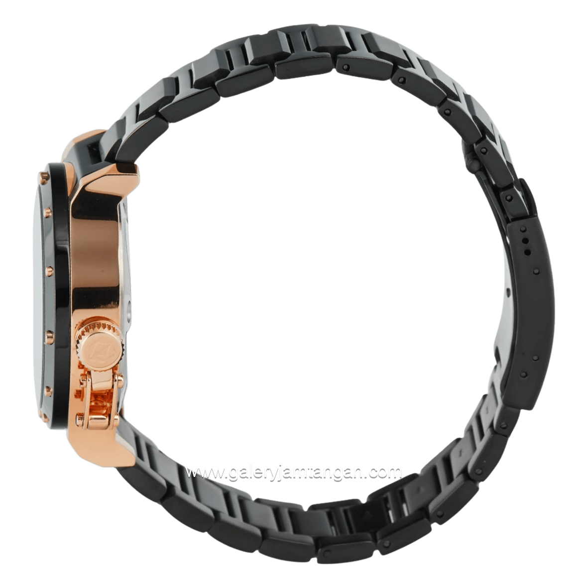 EXPEDITION E 6381 BFBBRBA1 Black Rosegold Stainless Steel Strap