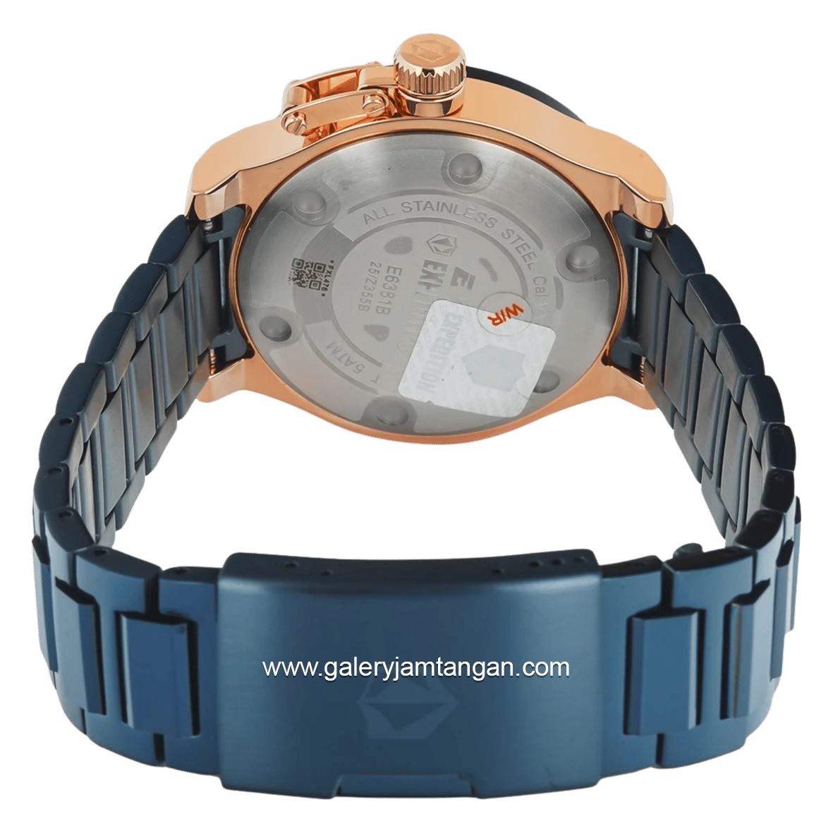 EXPEDITION E 6381 BFBURBU1 Blue Rosegold Stainless Steel Strap
