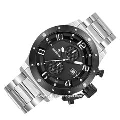 EXPEDITION E 6381 MCBTBBA1 Chronograph Silver Dial Black Stainless Steel Strap