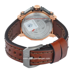 Expedition E 6402 B Chronograph Brown Dial Black Leather Strap