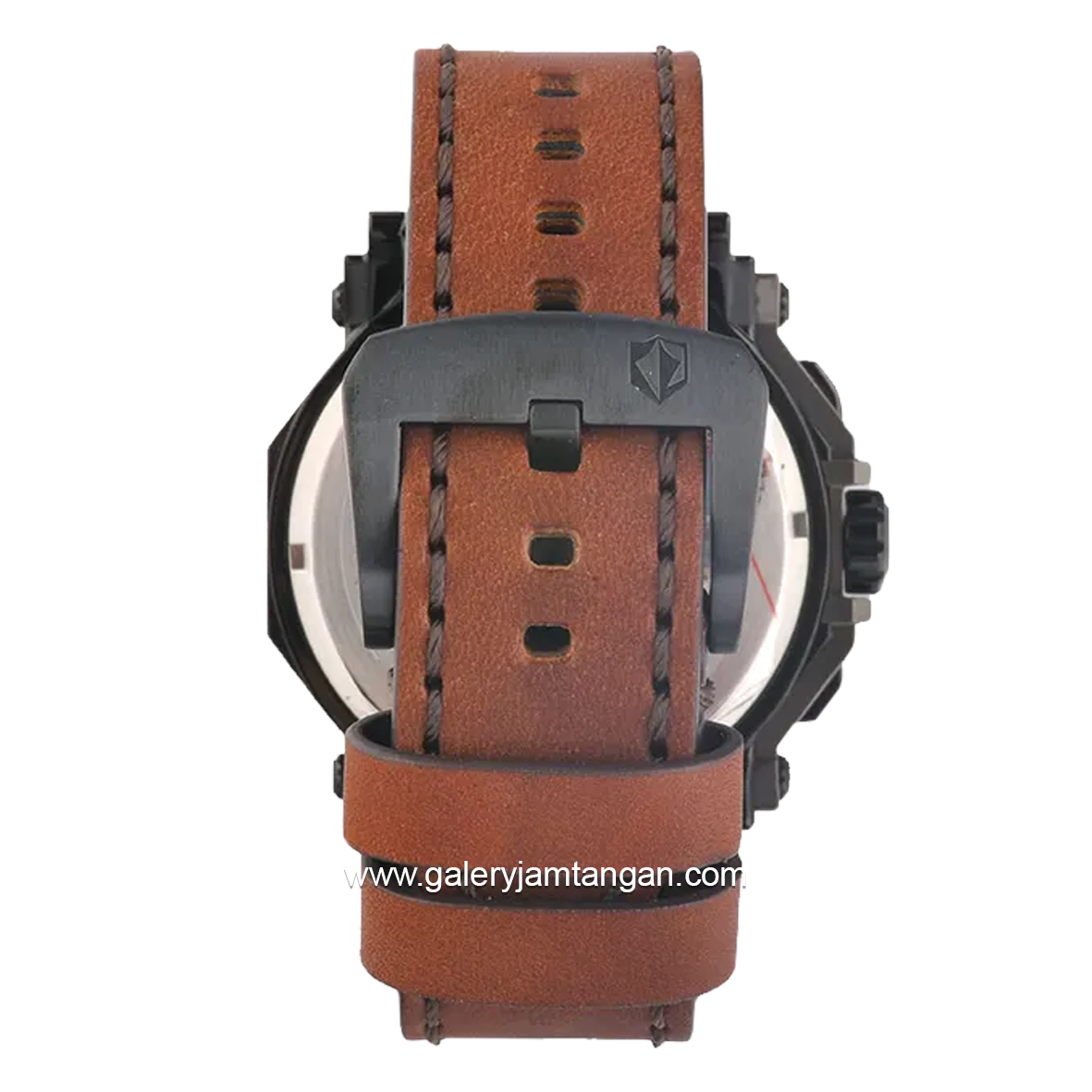 Expedition E 6402 MC Brown Dial Black Leather Strap